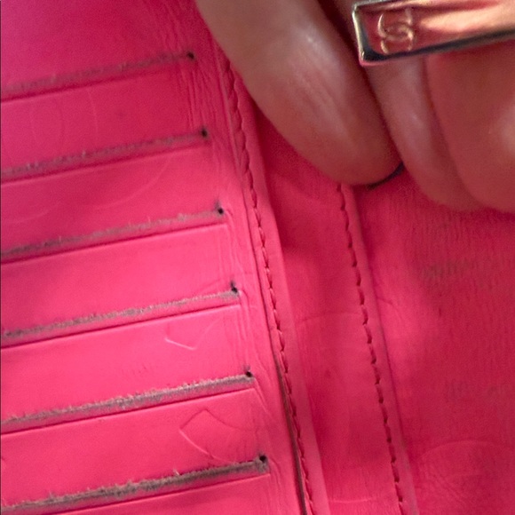 Beautiful Chanel Long Wallet In Black Leather Pink Leather Inside - Picture 6 of 10